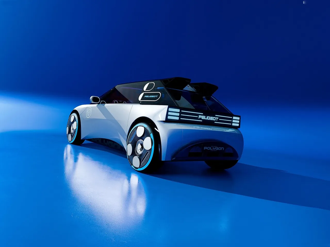 Peugeot Polygon Concept (2025) – zadní tříčtvrteční pohled