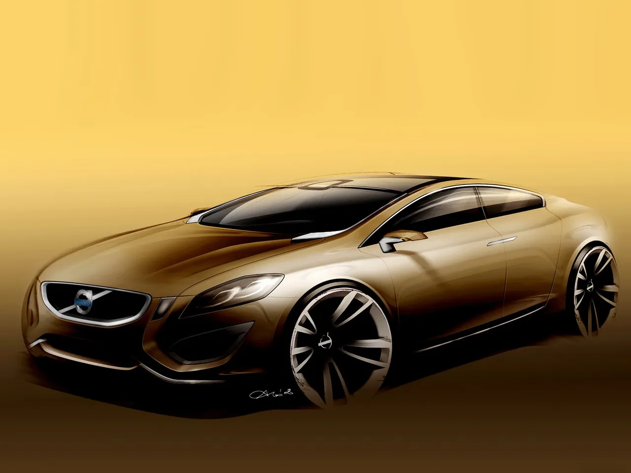 Volvo S60 Concept (2009) – designové skici