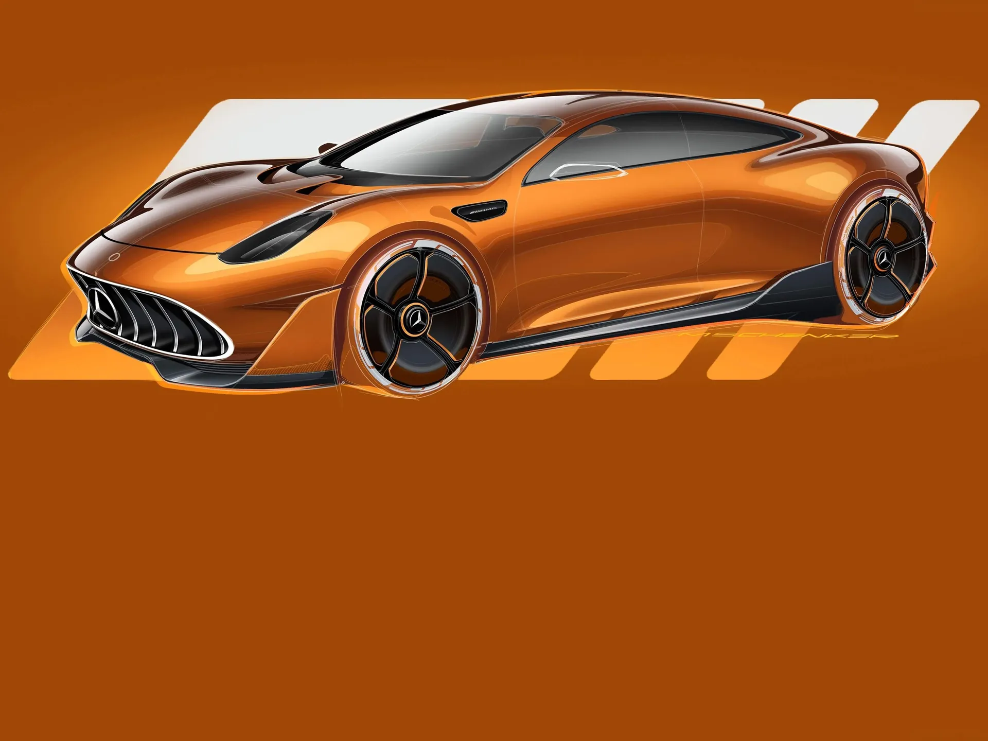 Mercedes-Benz AMG GT XX Concept (2025) – designové skici